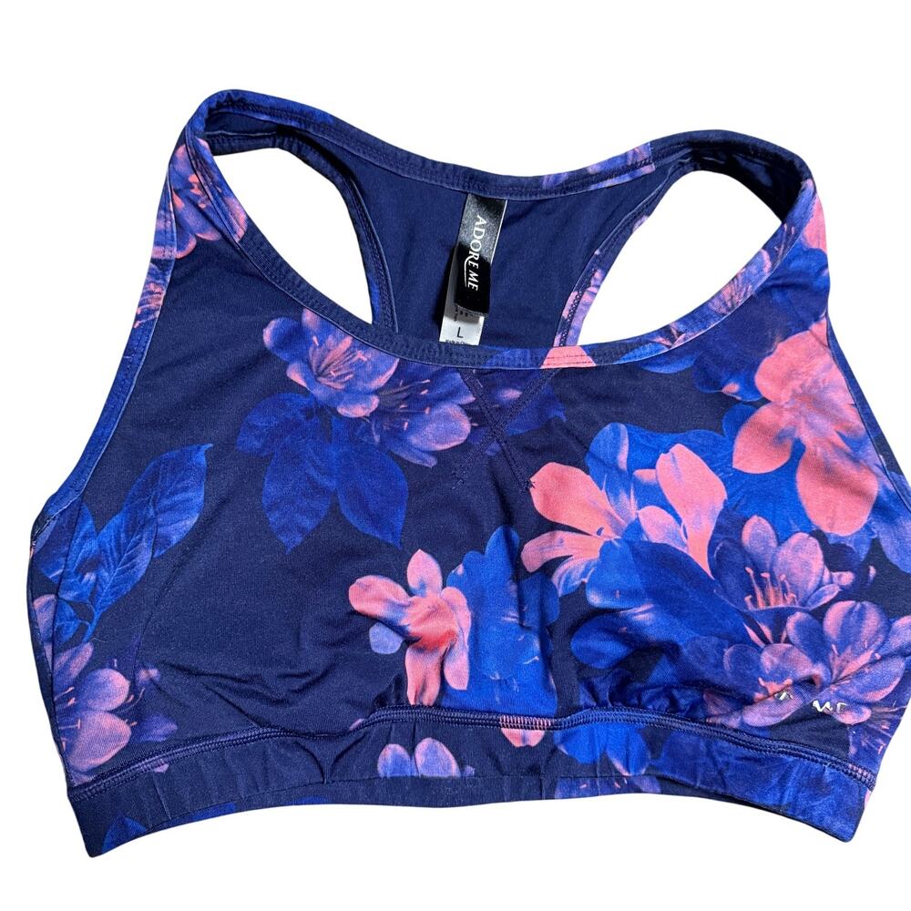 Adore Me Floral Halter Sports Bra Size Large